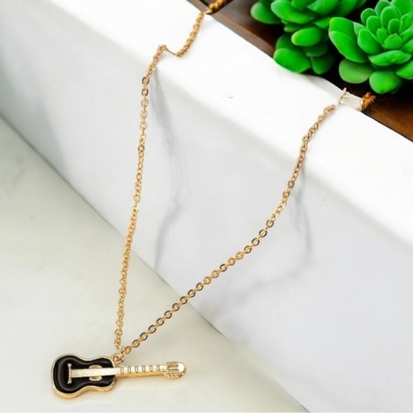 Boutique Jewelry - Guitar Pendant Necklace, NWT